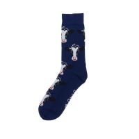 SHUTTLE COW PRINT SOCKS UK8-12 NAVY