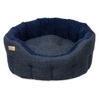 EARTHBOUND TRADITIONAL TWEED DOG BED NAVY