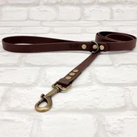 TP W/PROOF BIOTHANE DOG LEAD REG 120cm DK BRN