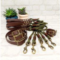 VEGAN BIOTHANE LEATHER LOOK AND ROPE DOG LEAD
