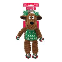 KONG XMAS HOLIDAY FLOPPY KNOTS REINDEER S/M DOG TOY