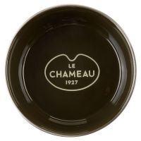 CHAMEAU DOG BOWL STAINLESS STEEL AND ENAMEL VERT CHAMEAU