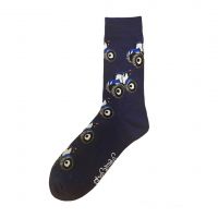 SHUTTLE SOCKS NAVY WITH BLUE TRACTORS